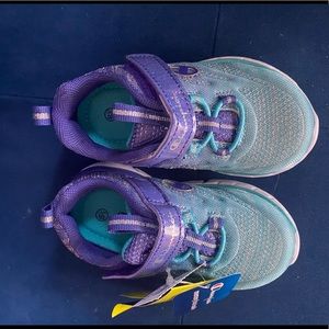 Toddler blue, purple and silver champion sneakers size 6.5